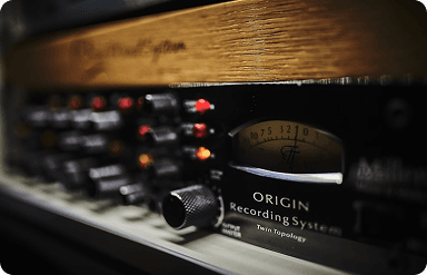 Close-up studio hardware and analog recording equipment